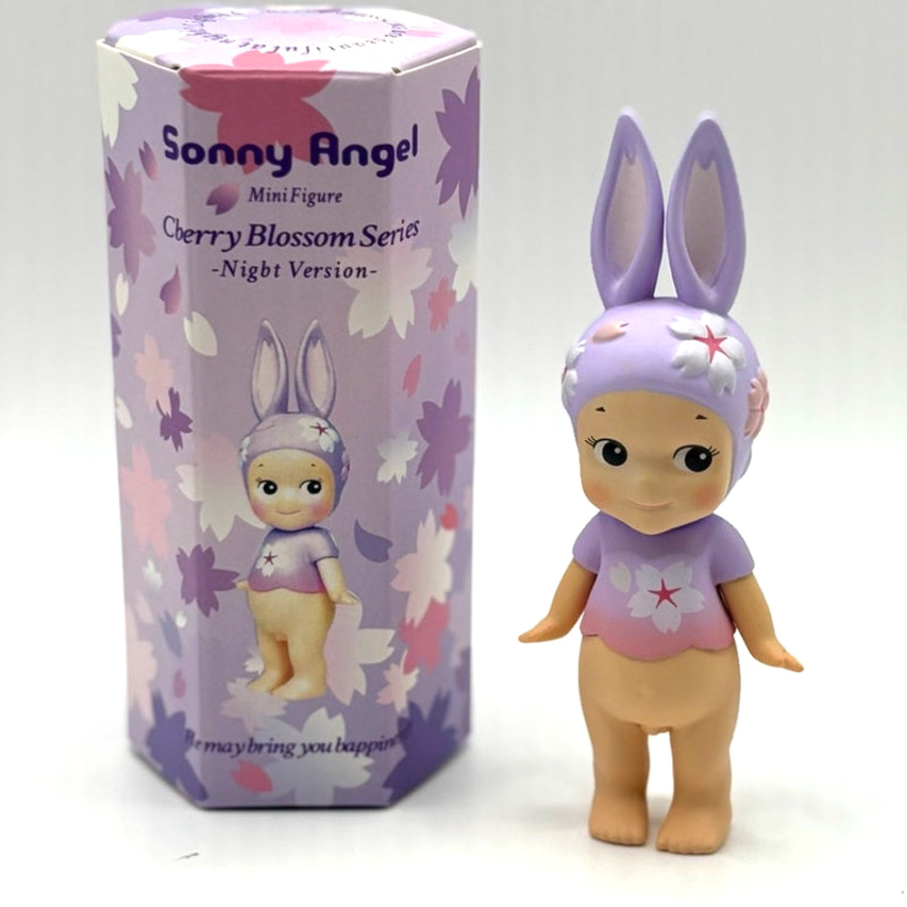 New Unbranded Kewpie/Angel Collectible Mini Figure Purple Rabbit, Open Box